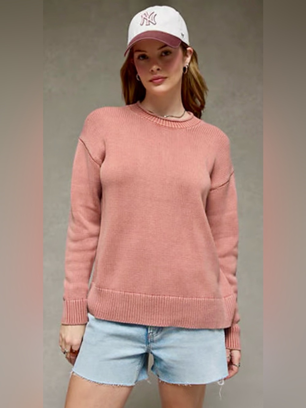 NWT - American Eagle “Big Hug” Pullover in Jupiter Brown Mineral Wash